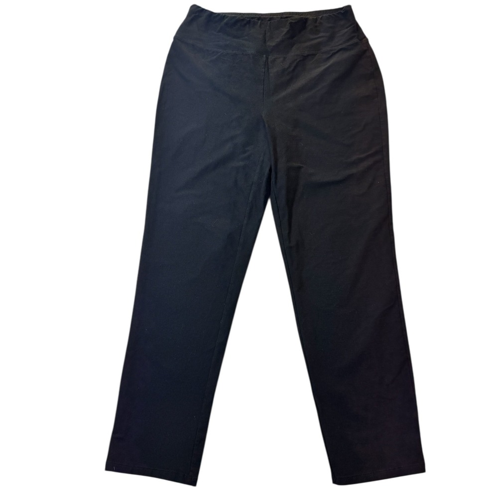 Eileen Fisher Viscose Blend Black Pants Size M/M Relaxed Comfortable pull‎ on